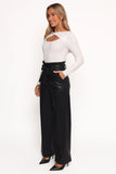 Kieran Faux Leather Pant Black