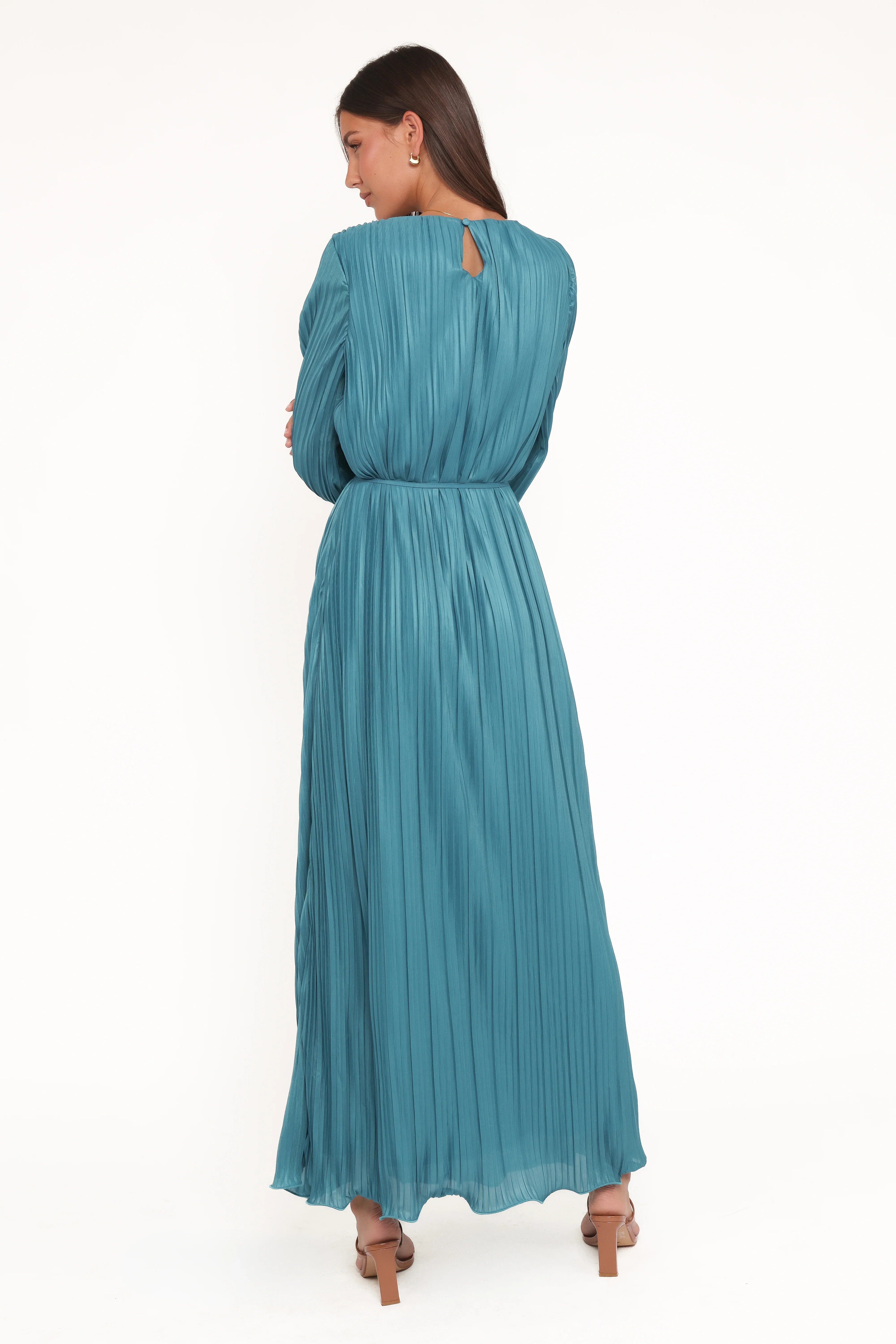 Armena Long Sleeve Maxi Dress Teal