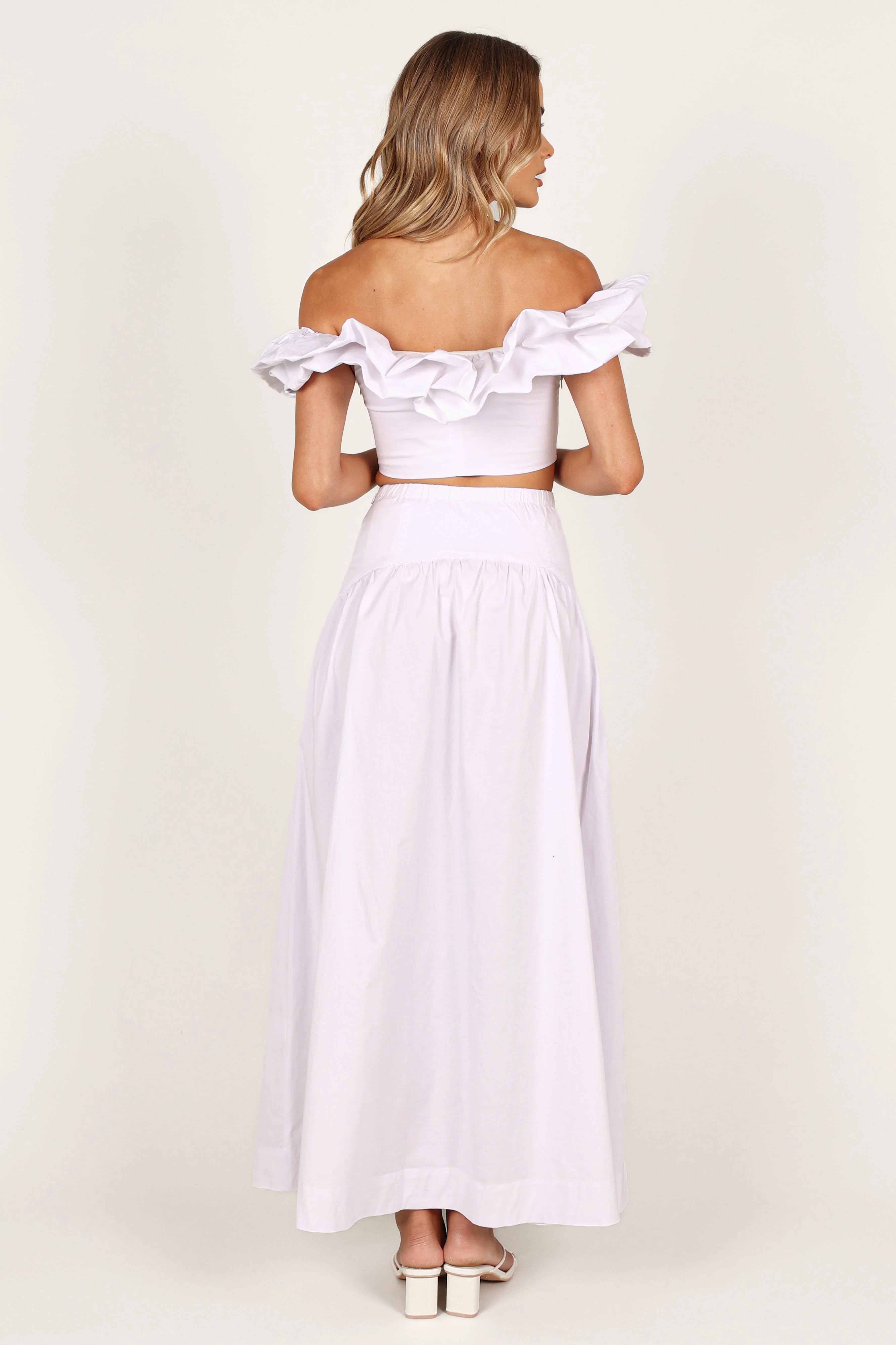 Savannah Maxi Skirt White