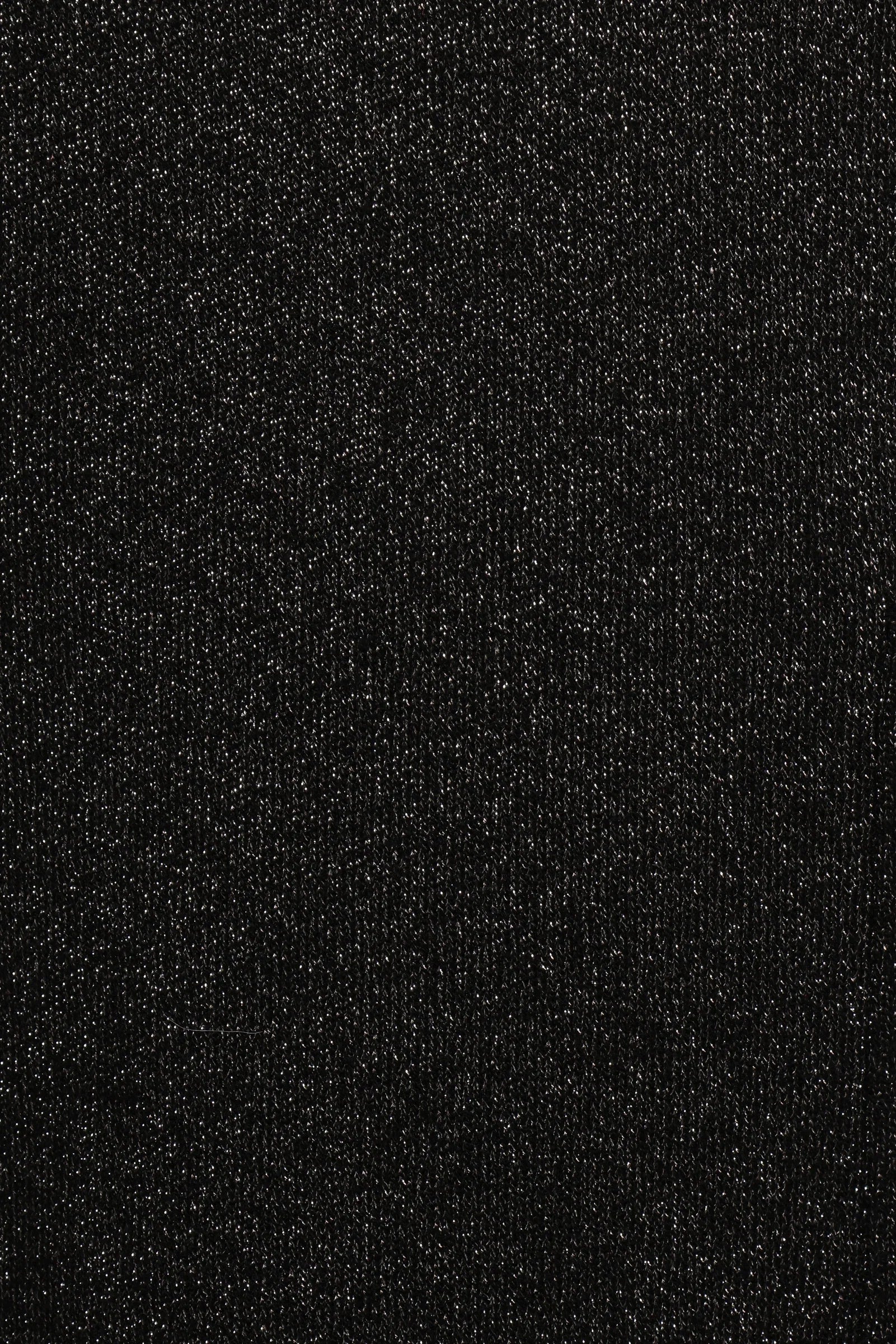 Tassie Cowlneck Lurex Shimmer Knit Sweater Black