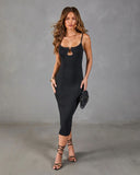 Evening Edit Knit Bust Cut Out Midi Dress