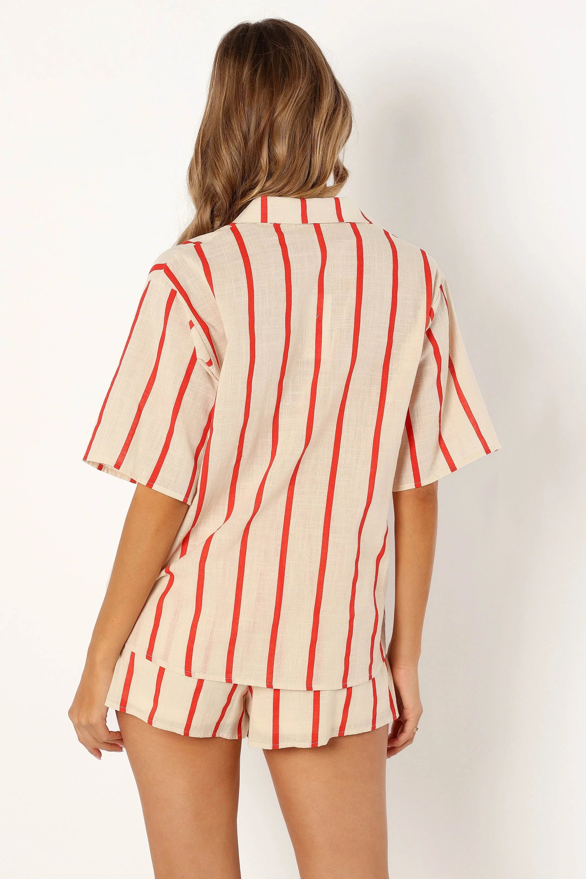 Myles Short Set Red Stripe