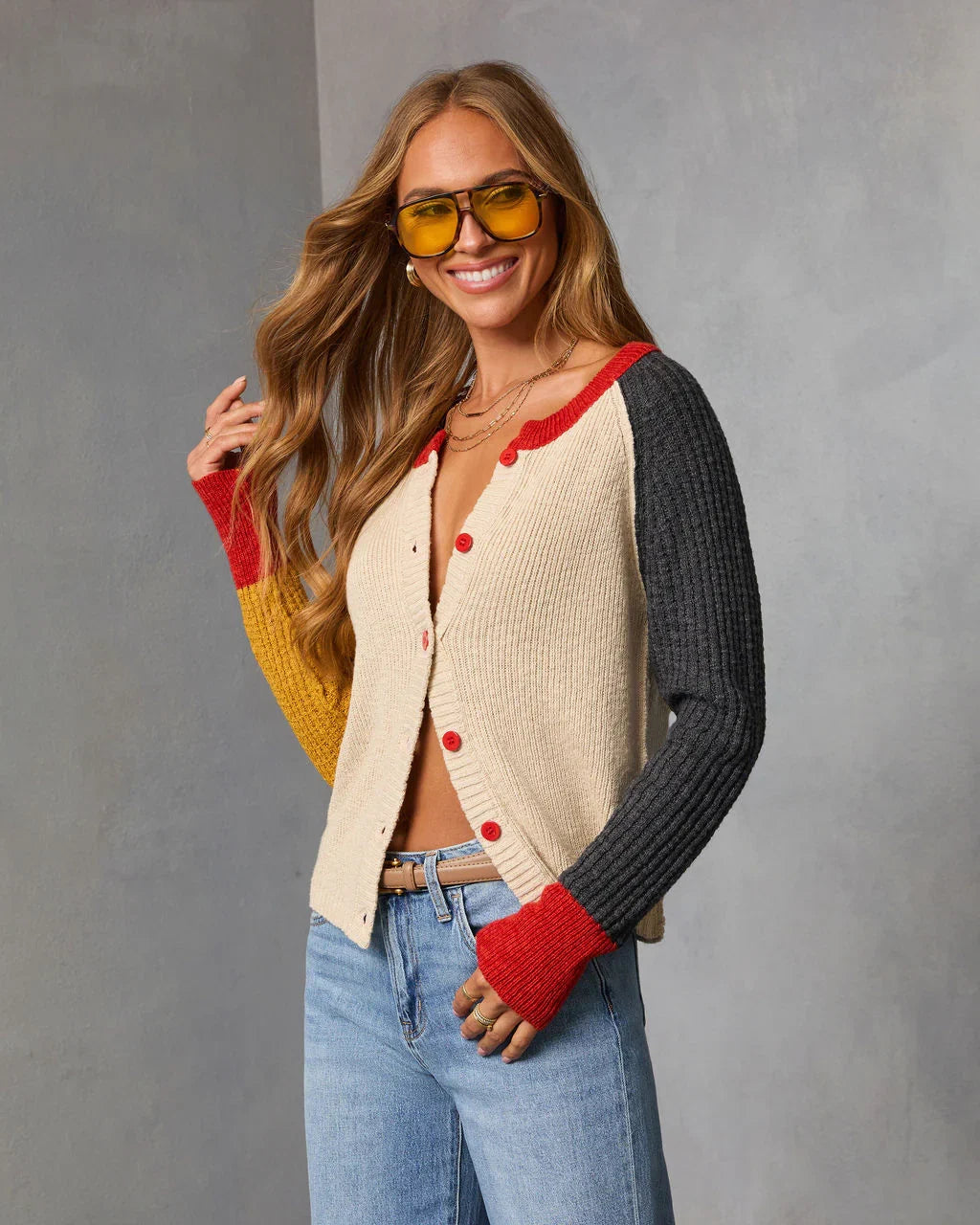 Celinda Knit Colorblock Cardigan