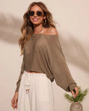 Dekota Open Knit Boat Neckline Top