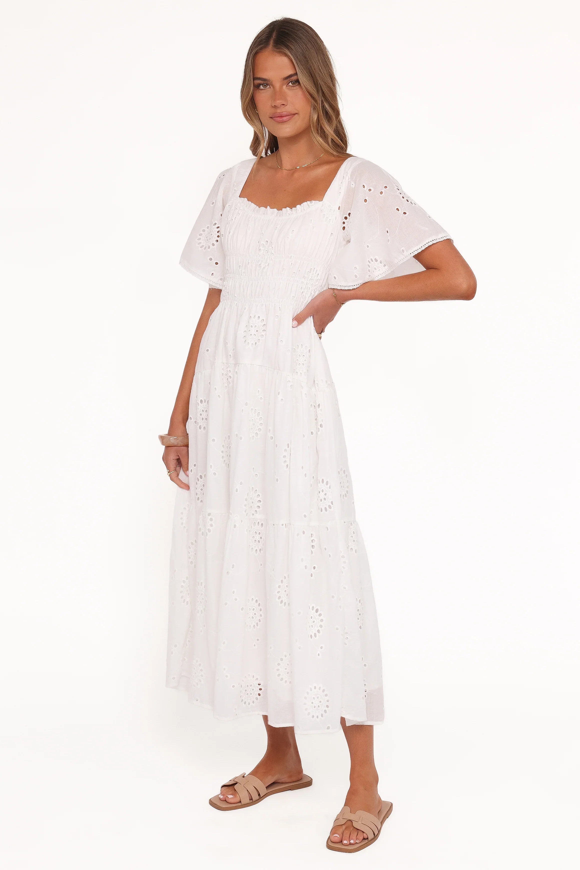 Tierney Midi Dress White