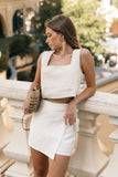 Roxy Faux Wrap Skort Ivory