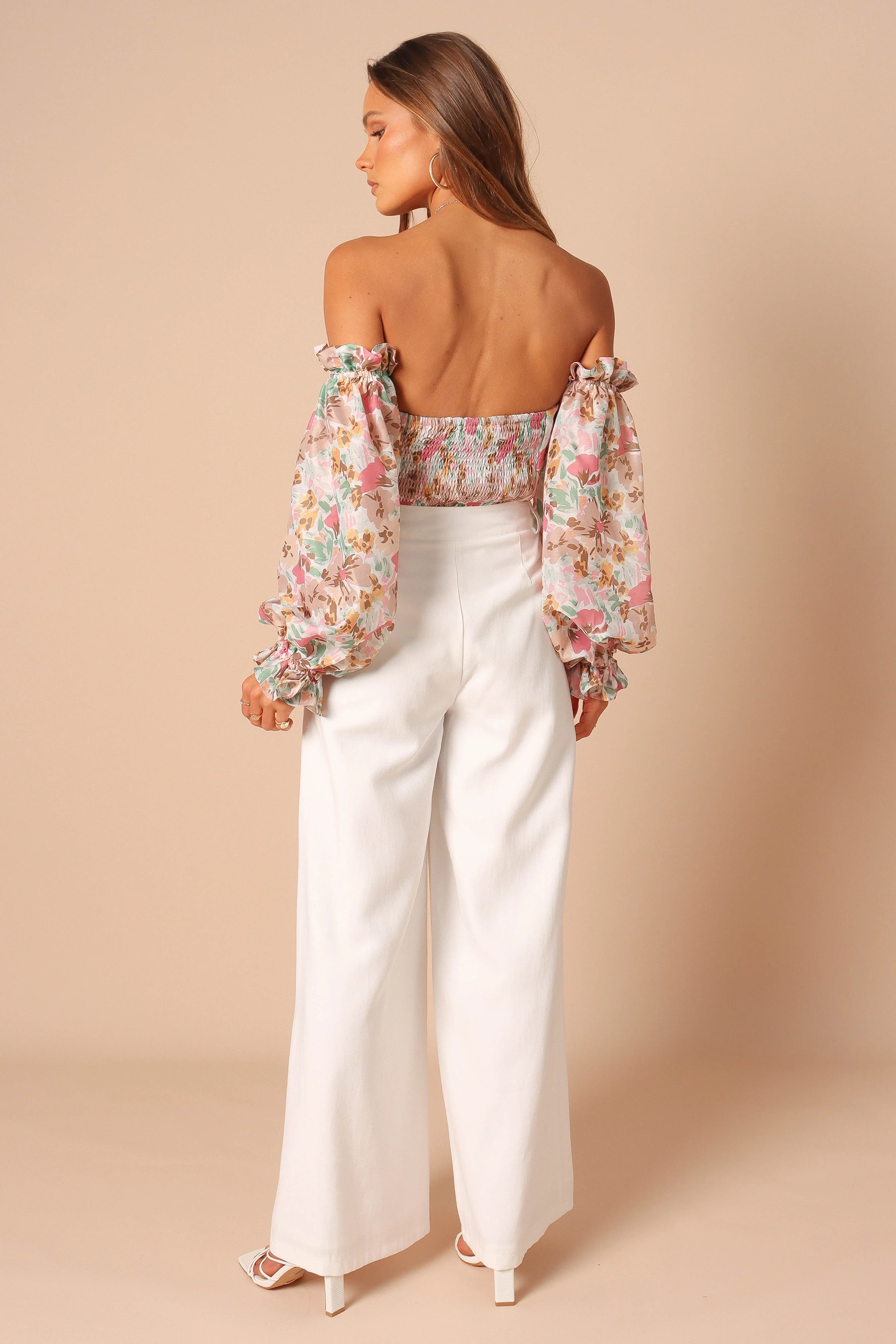 Acantha Bodysuit Beige Floral