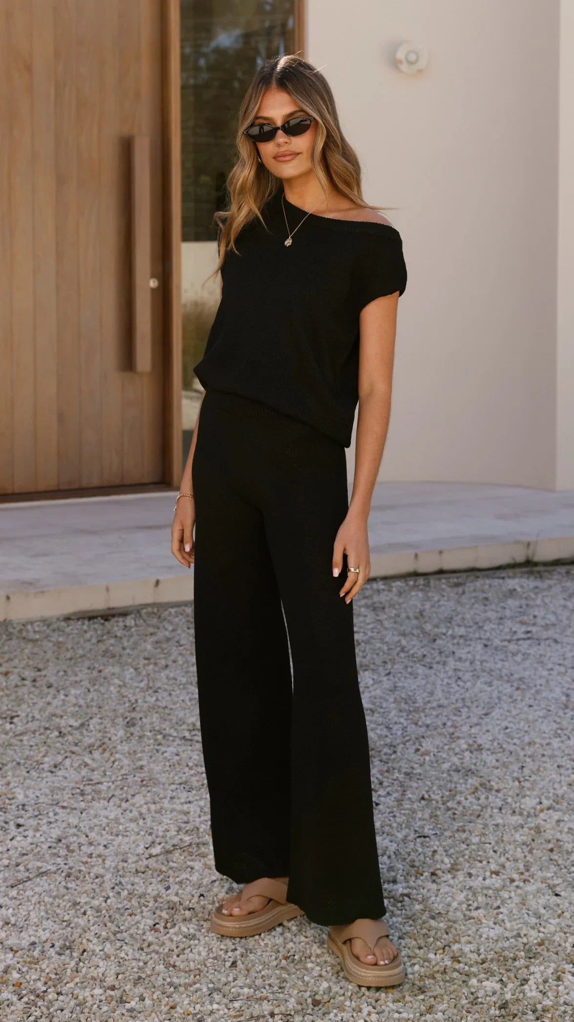 Robin Off Shoulder Top Black