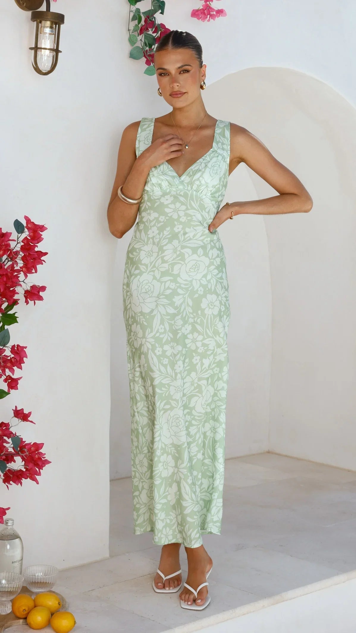 Rubie Maxi Dress Lime Floral
