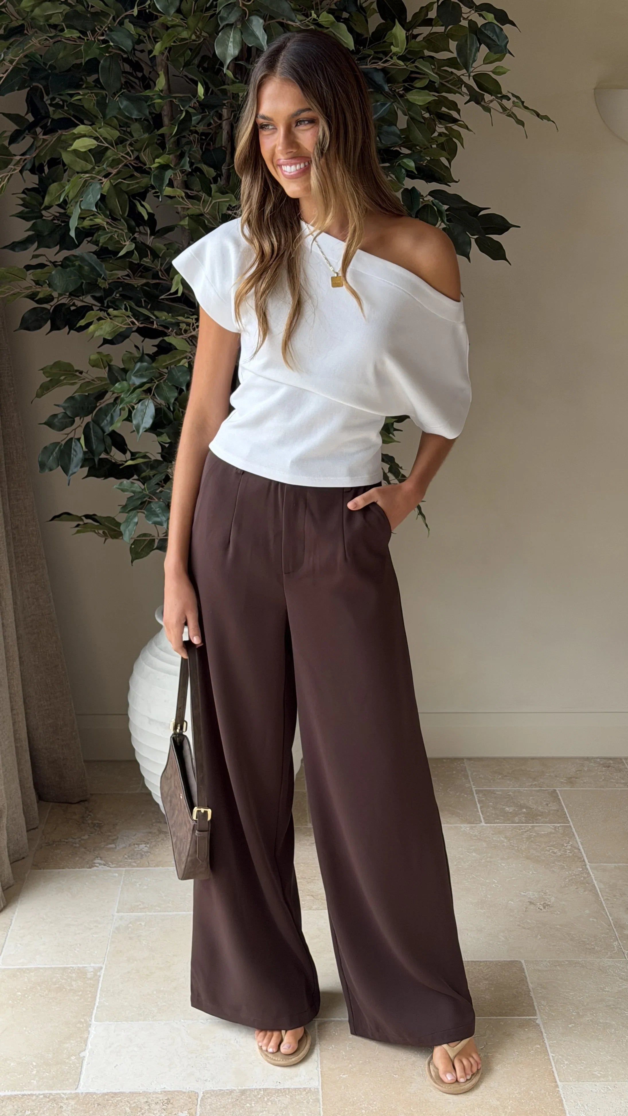 Maeva Tailored Pants Brown