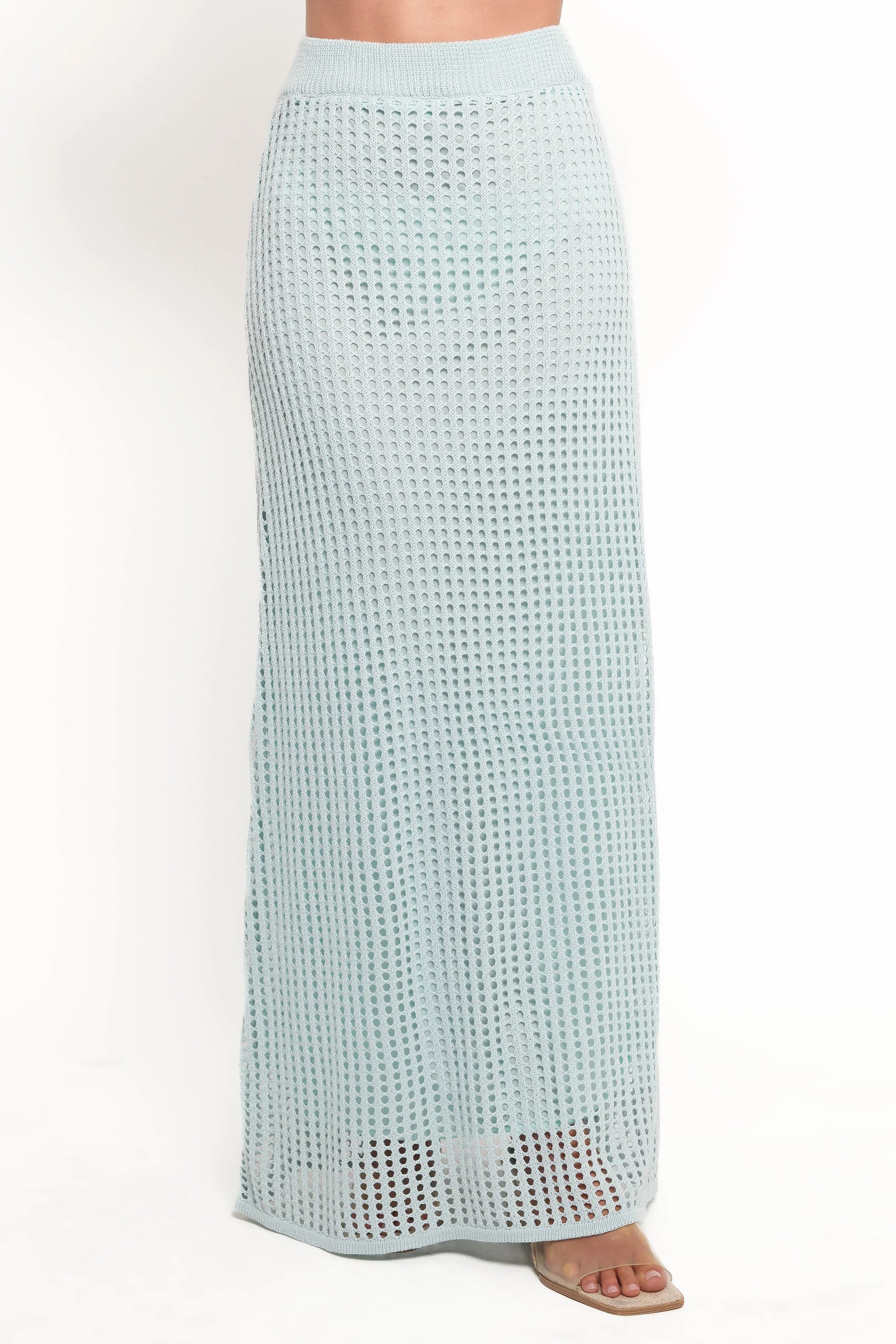 Kinnie Knit Skirt Set Light Blue