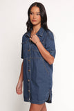 Fleming Shirt Mini Dress Denim