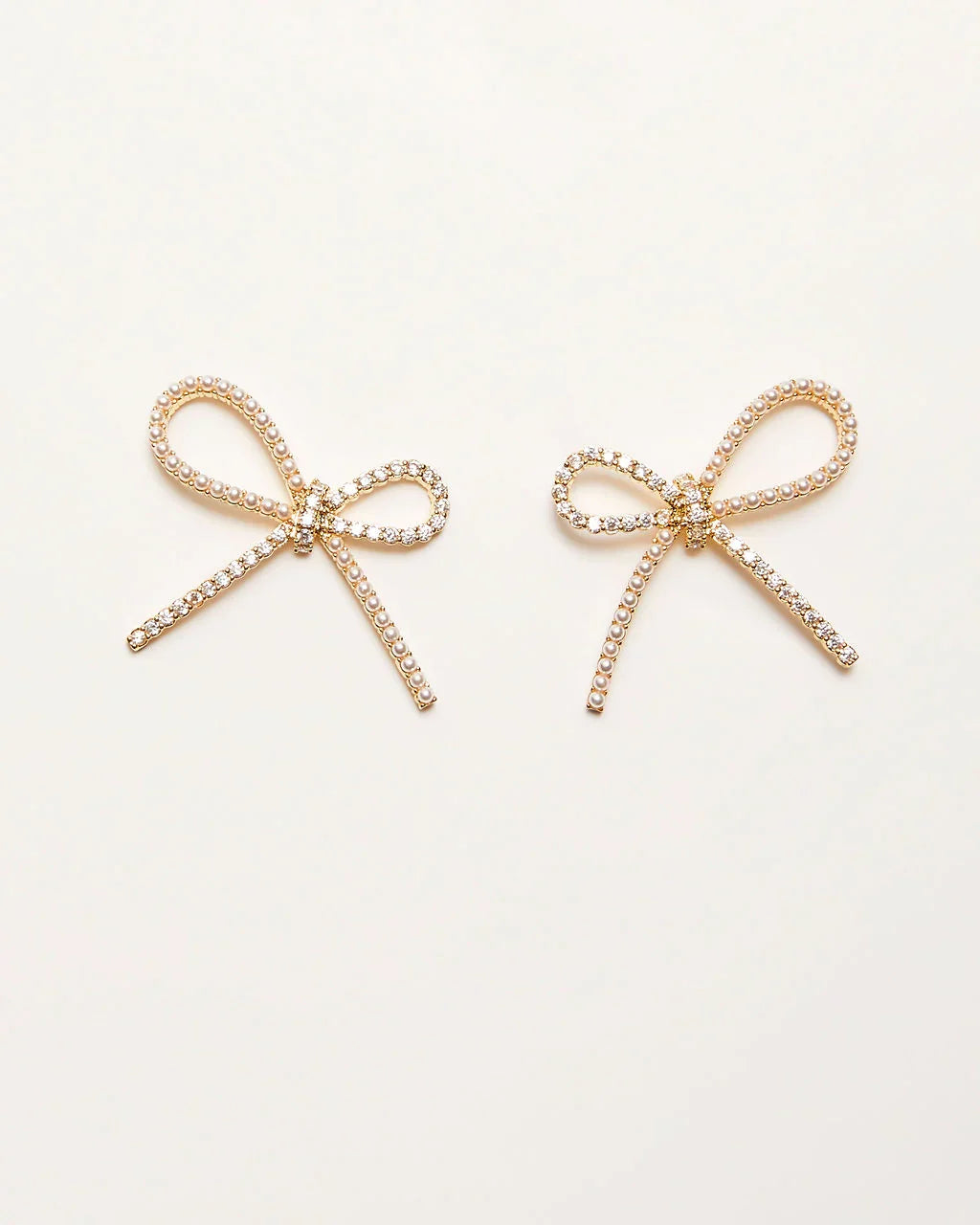 Tova Rhinestone Bow Stud Earrings