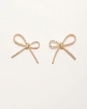 Tova Rhinestone Bow Stud Earrings