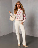 Frosted Promise Knit Abstract Sweater