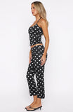 Sweetie Darling Capri Pants Black White Polka Dot