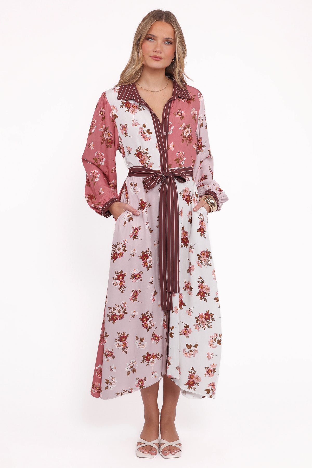 Maiden Long Sleeve Midi Dress First Blush