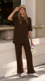 Bayu Knit Pants Brown