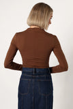 Wanda Long Sleeve Top Coco Brown