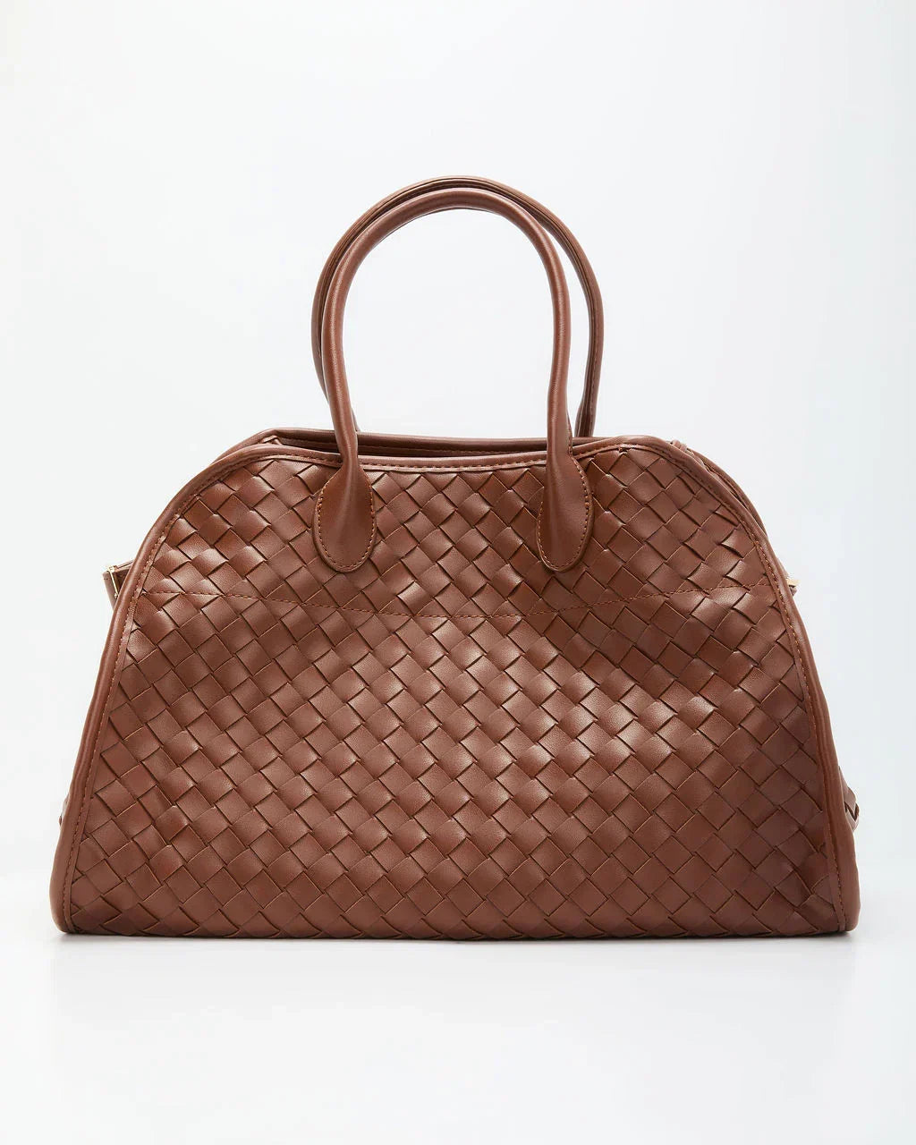 Blythe Woven Leather Satchel Bag