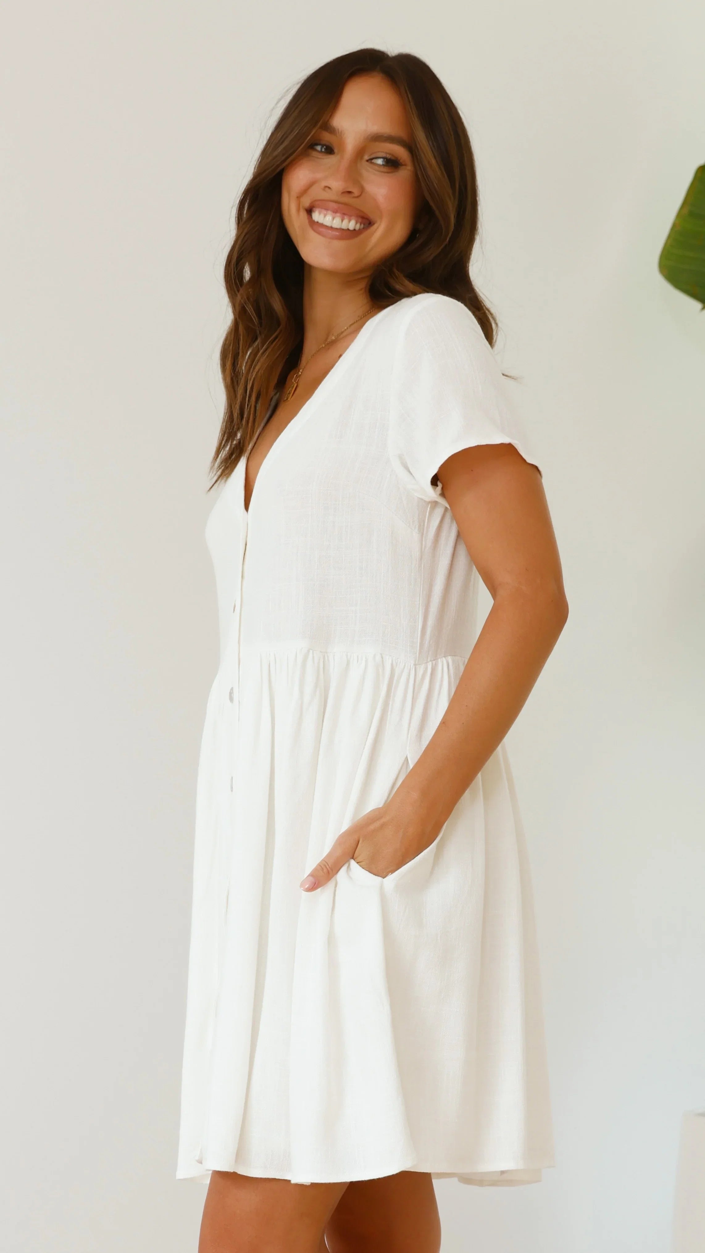 Courtney Mini Dress White