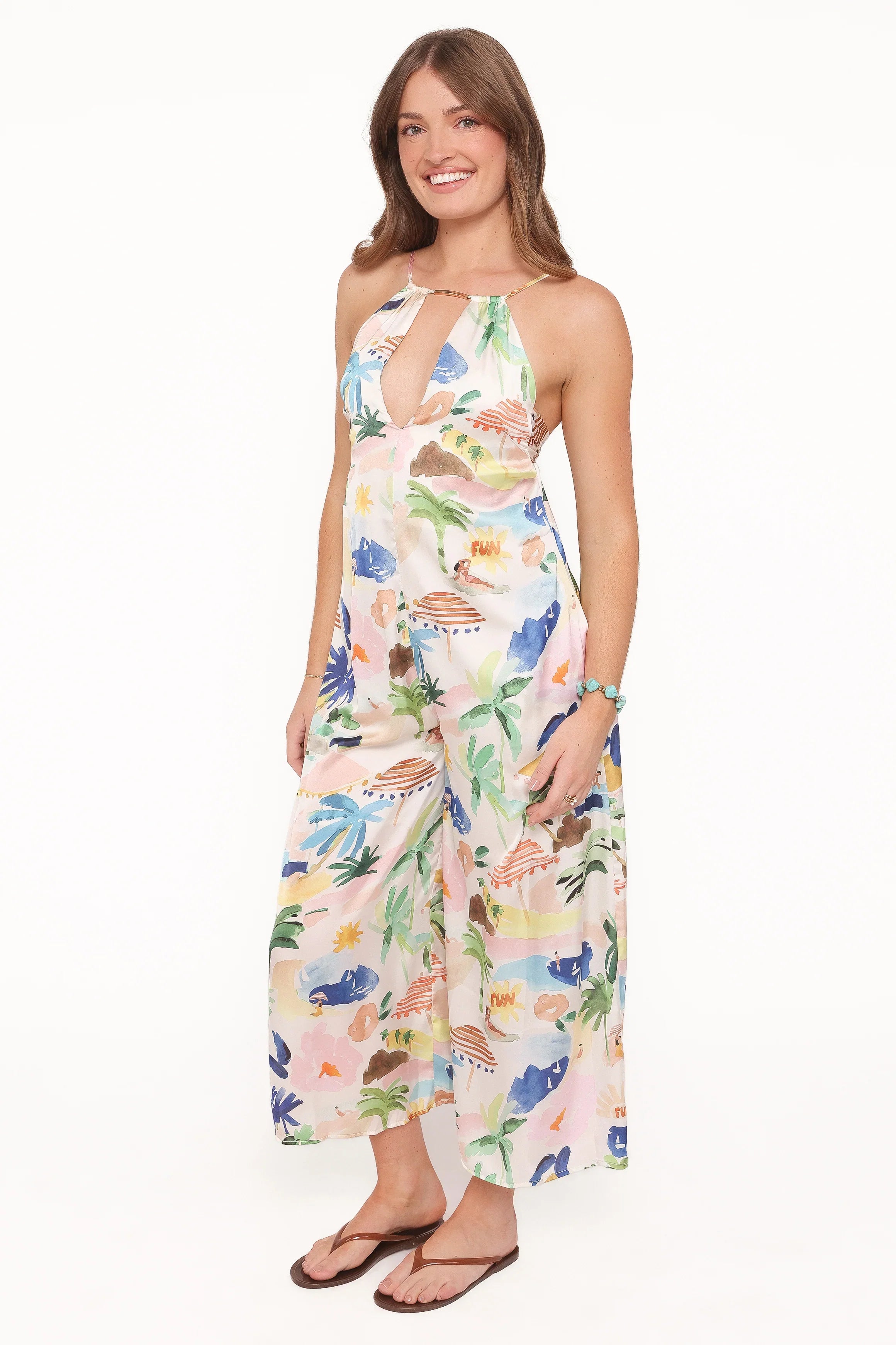 Jess Jumpsuit Cream Resort Isle