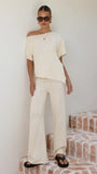 Cascadia Off Shoulder T Shirt Cream