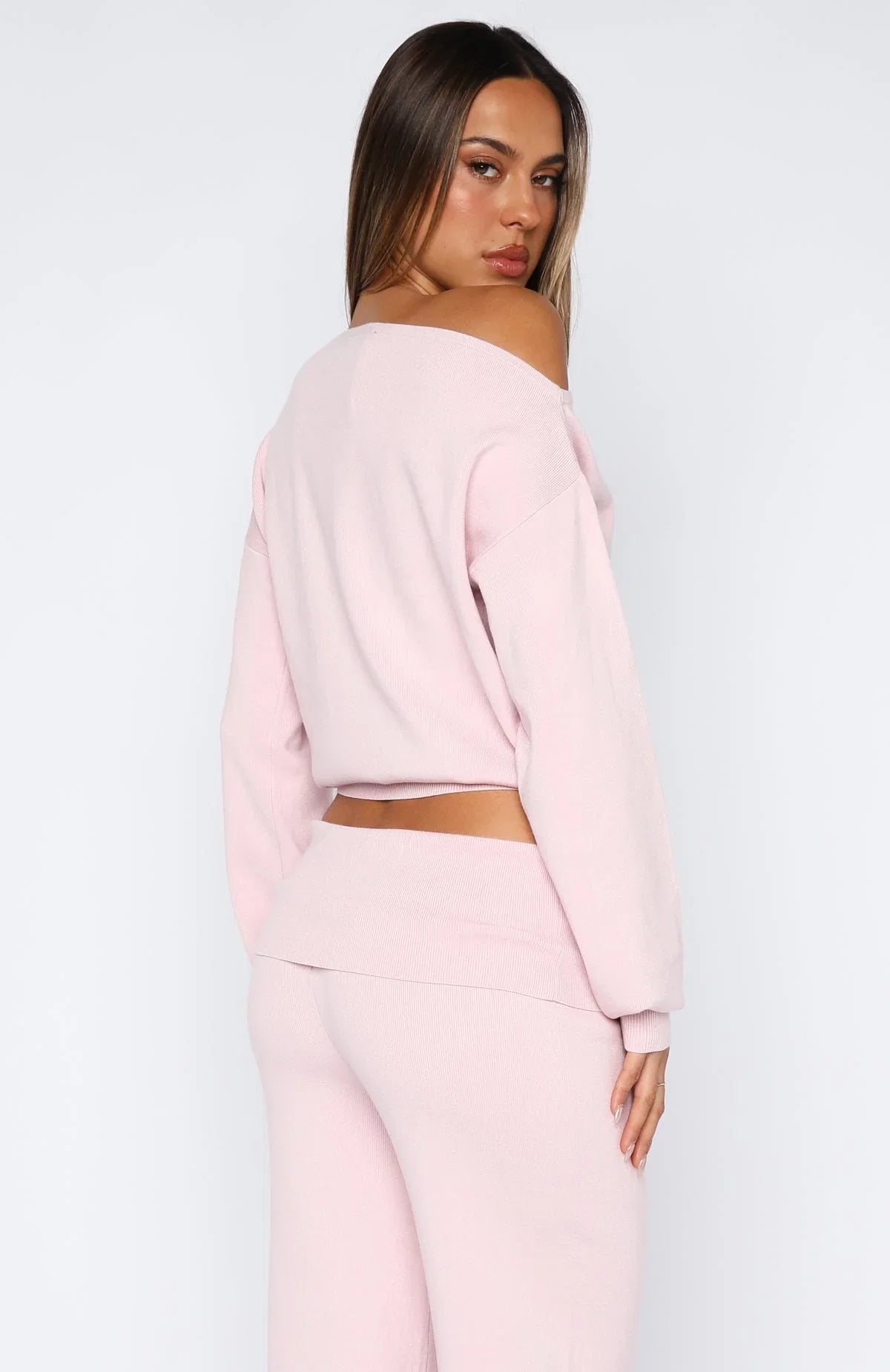 Cant Find The Words Knit Sweater Pink