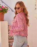 Andey Tweed Frayed Trim Jacket