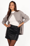 Astor Classic Button Up Cardigan Light Grey