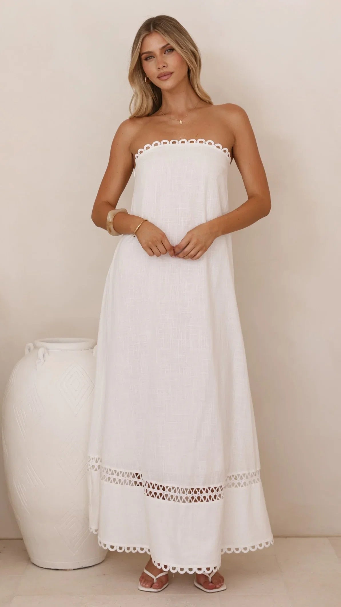 Sandra Maxi Dress White