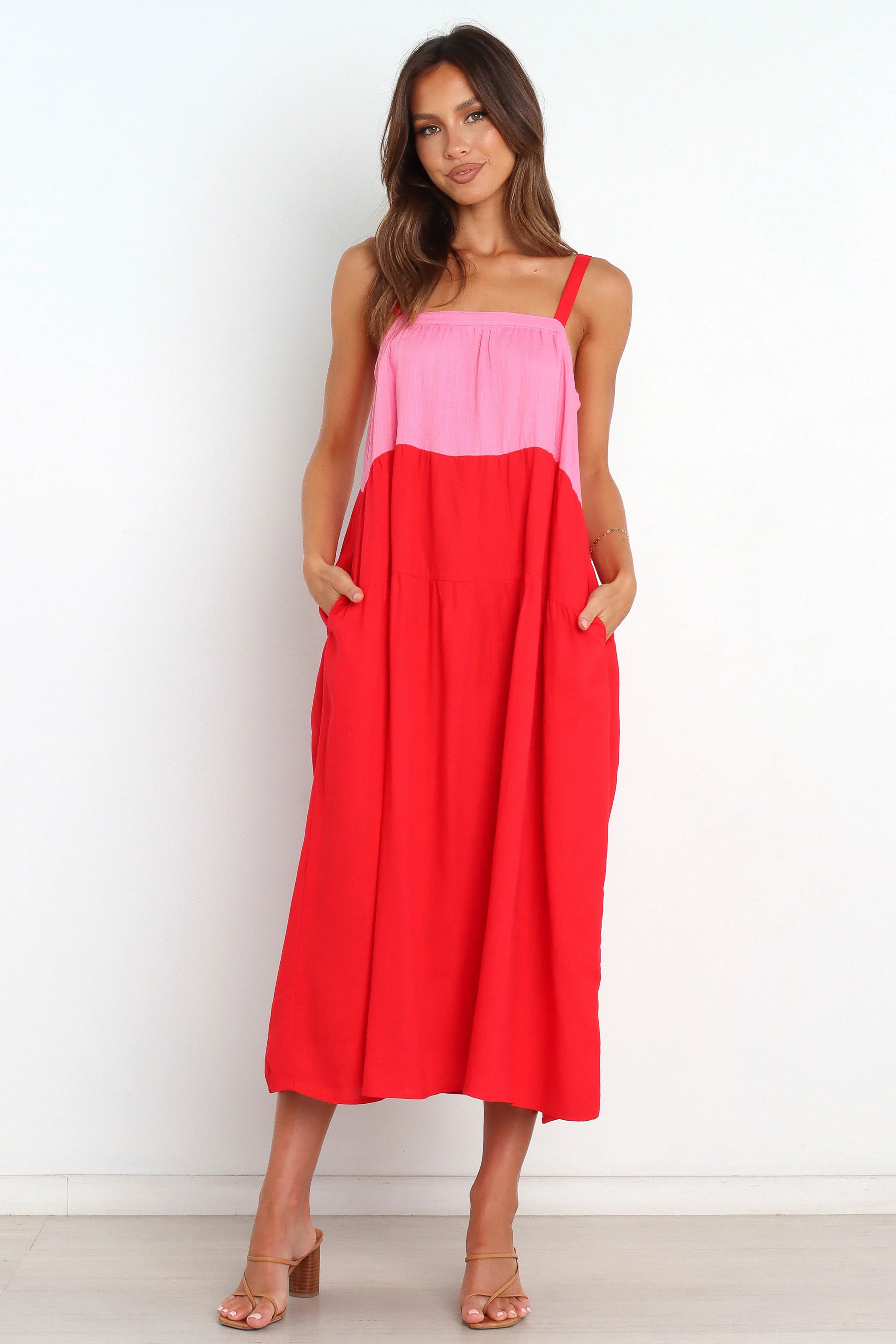 Aliana Dress Pink Splice