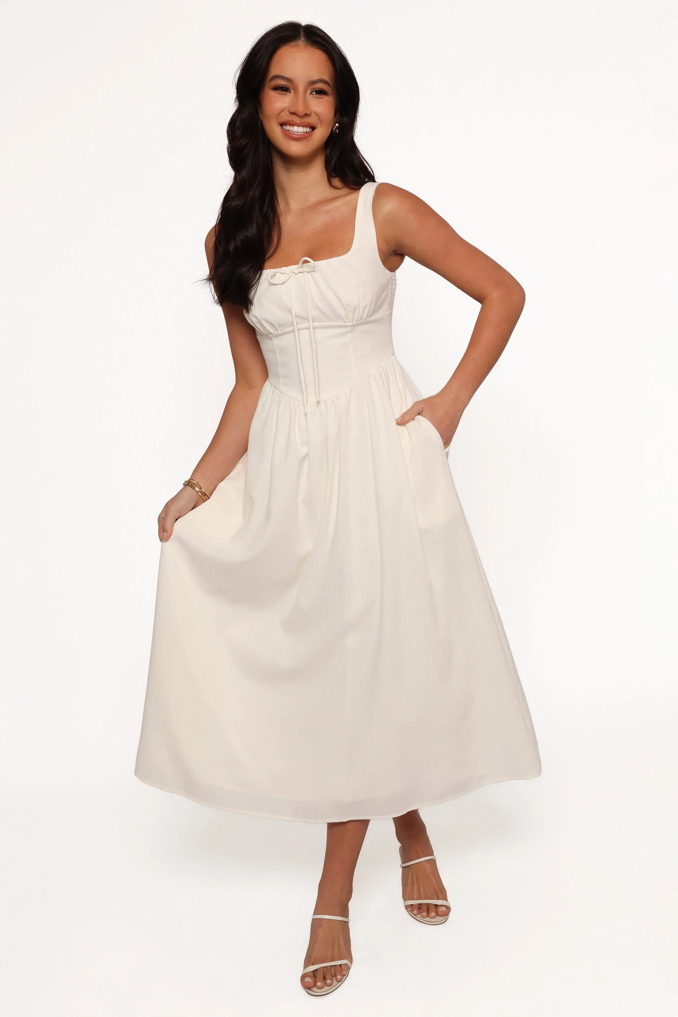 Kinslee Midi Dress White