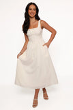 Kinslee Midi Dress White