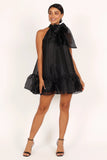 Sophia Bow Mini Dress Black