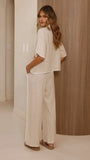 Hartley Pants Beige White