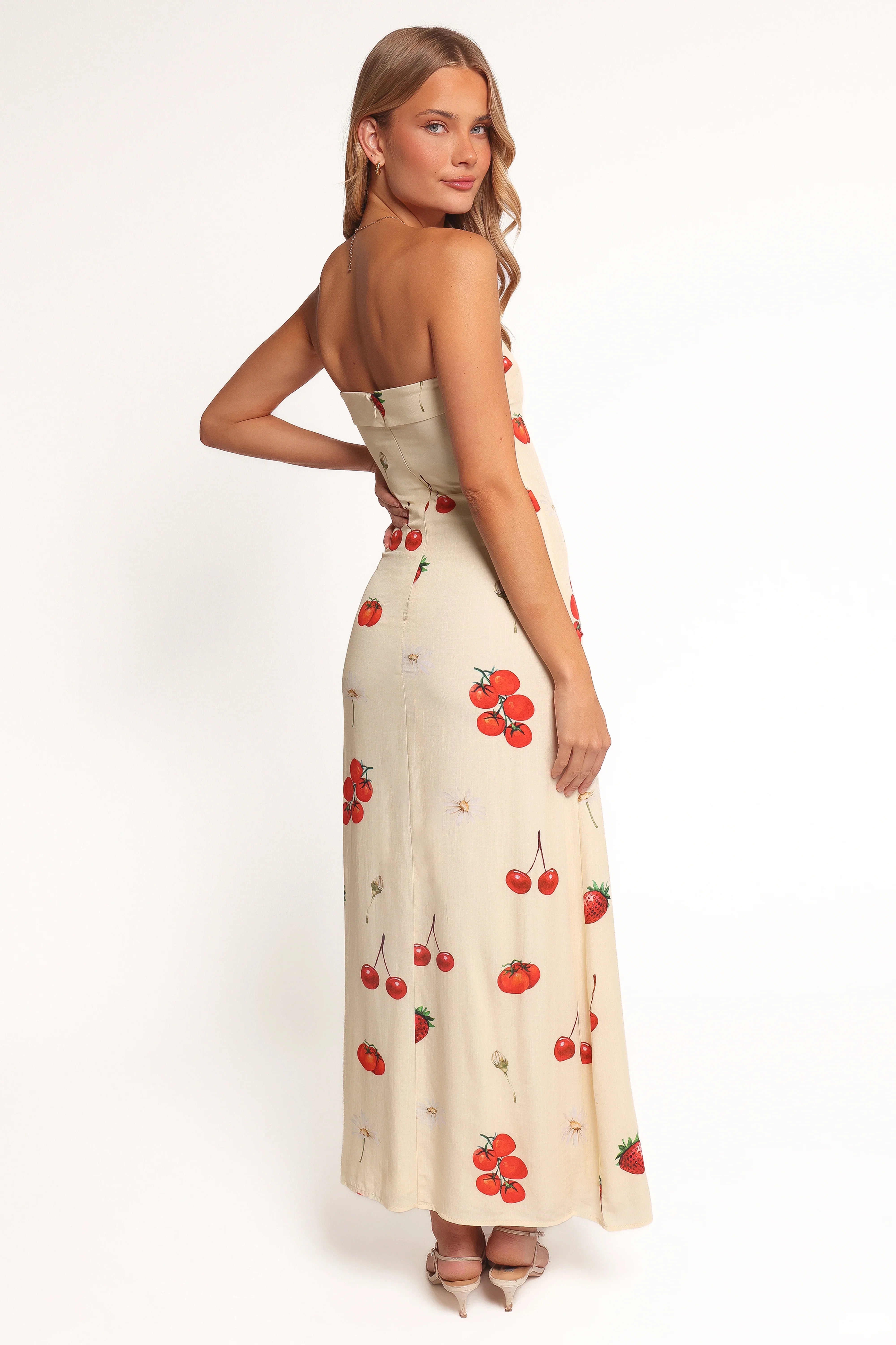 Adela Maxi Dress Tomato Print