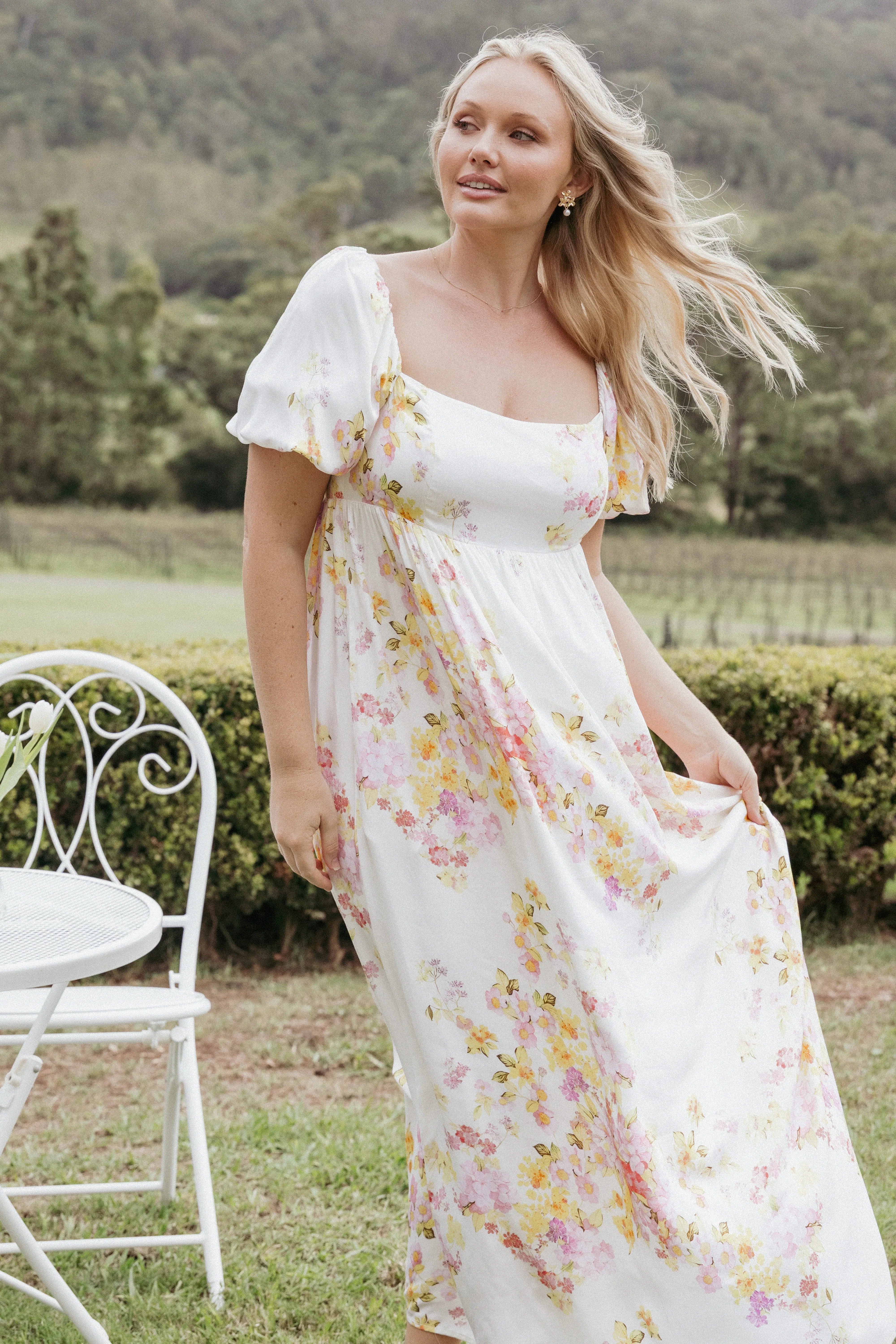 Delaney Maxi Dress Pink Floral