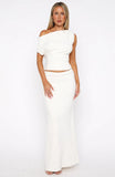 Dancing At Night Knit Maxi Skirt Snow