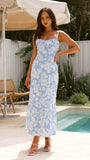 Margo Midi Dress Blue Floral