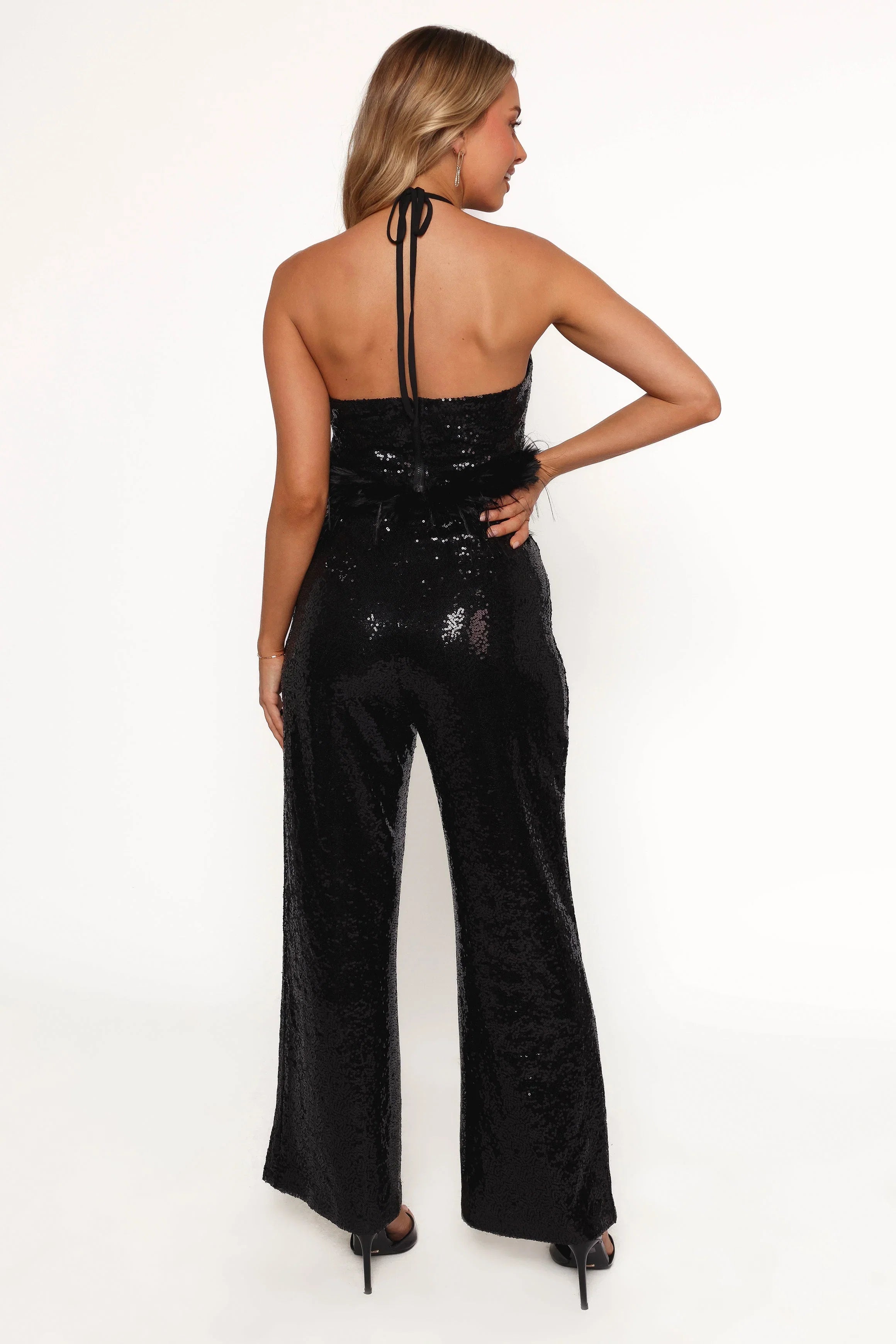 Drea Sequin Pants Black