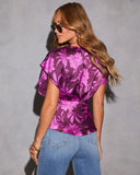 Baja Bloom V Neck Blouse
