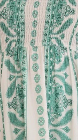 Danica Mini Dress Green Aztec