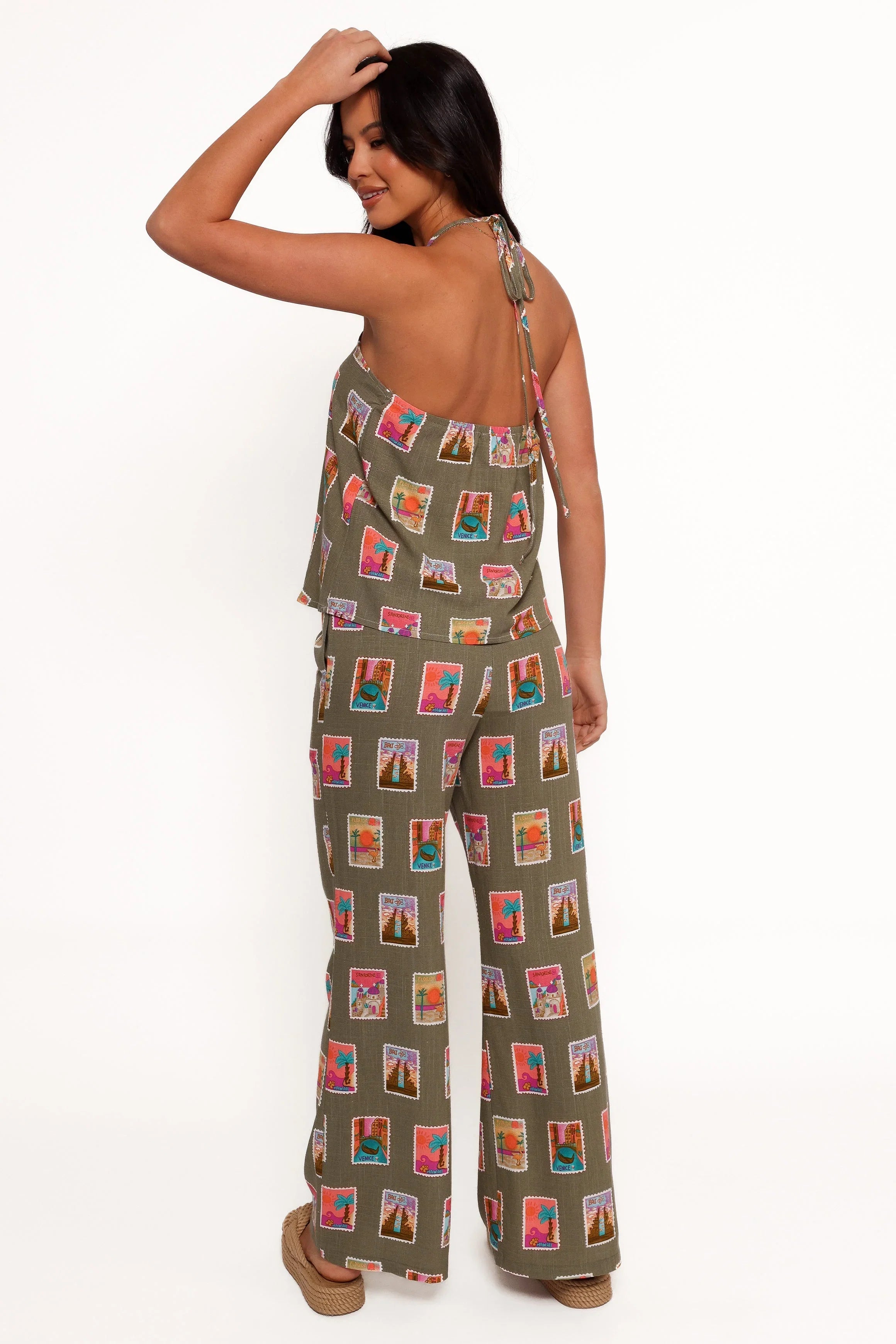 Hana Pants Olive Print