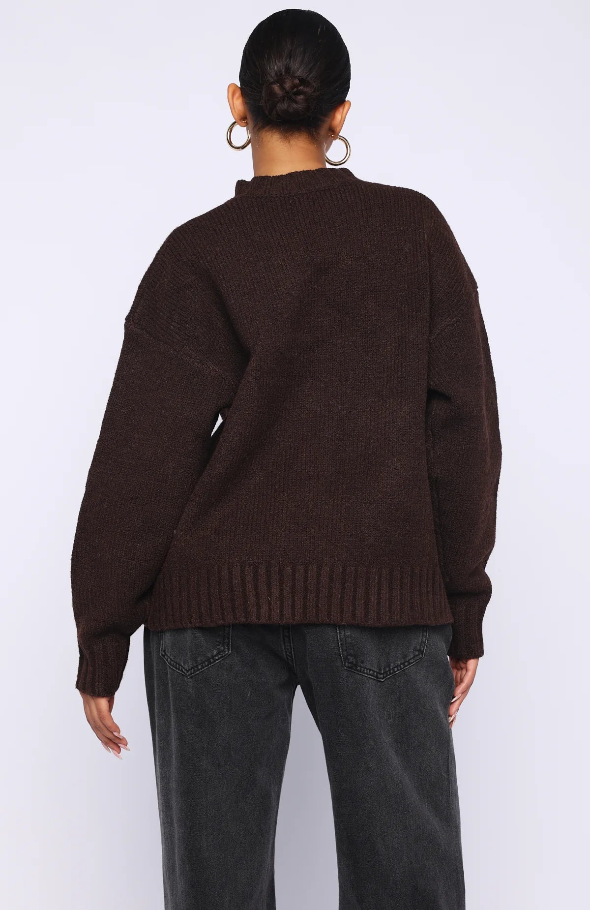 Apres Ski With Me Knit Sweater Chocolate
