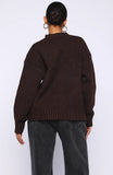 Apres Ski With Me Knit Sweater Chocolate