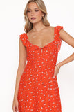 Lacey Mini Dress Red Floral