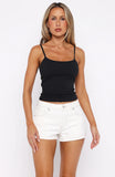 Do This Again Denim Shorts Off White