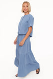 Sophia Skirt Set Denim Blue