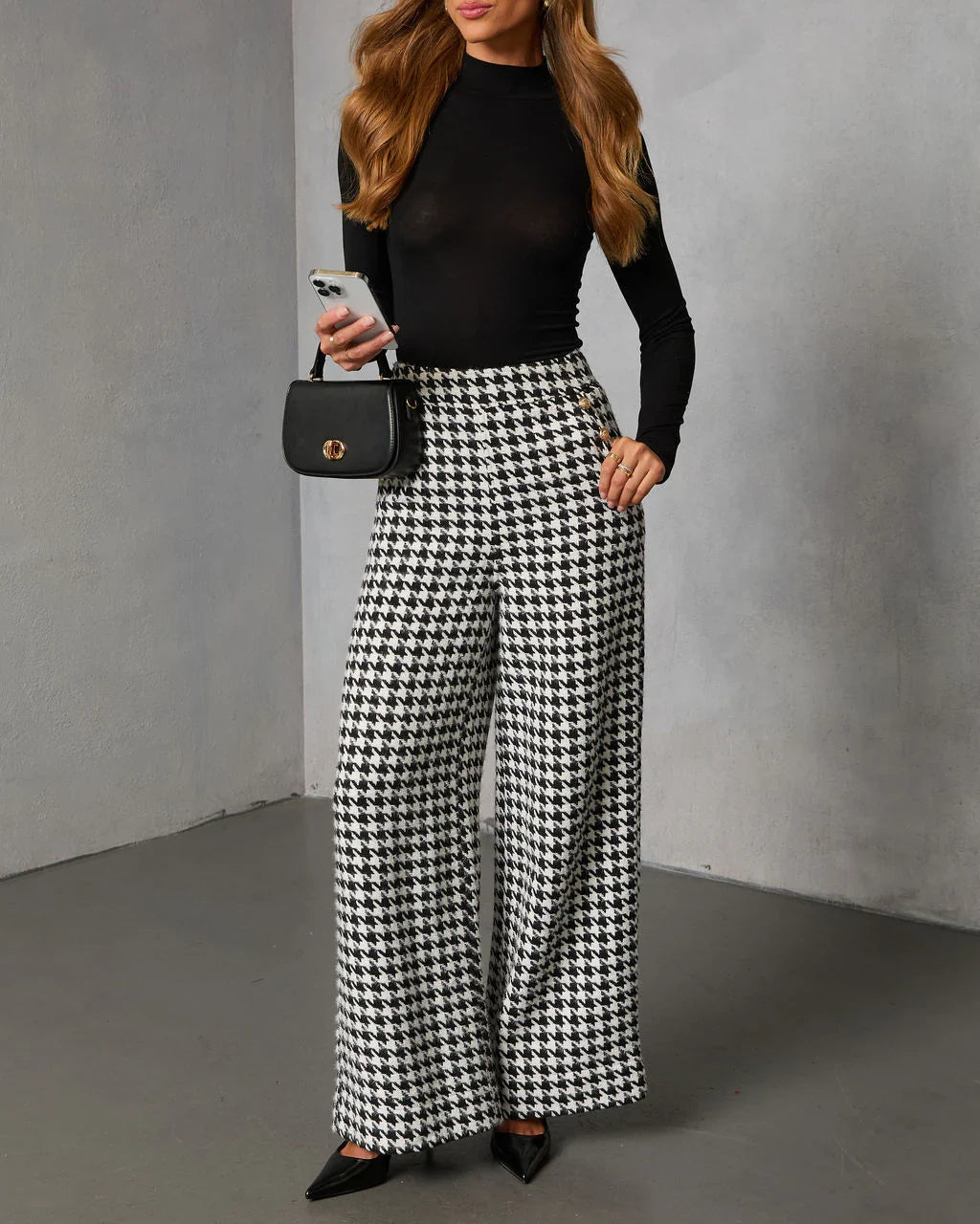 Seeley Houndstooth Straight Leg Pant